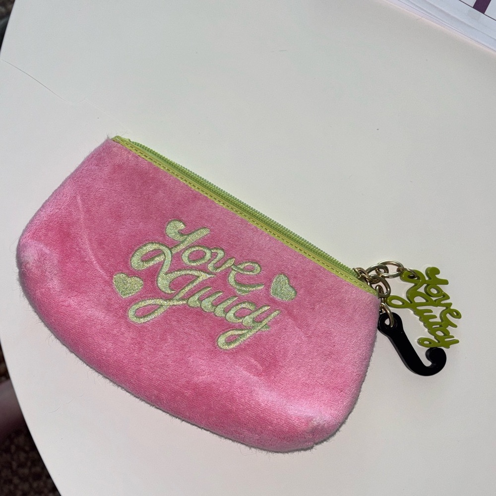Juicy Couture Y2K coveted Pink and Green pouch 💖
